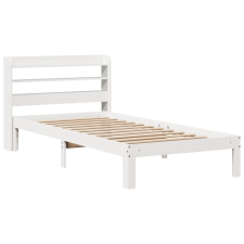 vidaXL fehér tömör fenyőfa ágykeret fejtámlával 100 x 200 cm (3306785) ágy és ágykellék