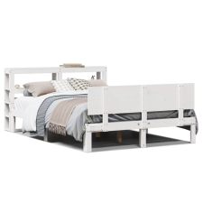 vidaXL fehér tömör fenyőfa ágykeret fejtámlával 135 x 190 cm ágy és ágykellék