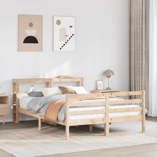vidaXL fehér tömör fenyőfa ágykeret fejtámlával 160 x 200 cm ágy és ágykellék
