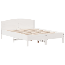 vidaXL fehér tömör fenyőfa ágykeret fejtámlával 160 x 200 cm (3216195) ágy és ágykellék