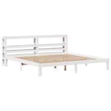 vidaXL fehér tömör fenyőfa ágykeret fejtámlával 180 x 200 cm (3306054) ágy és ágykellék