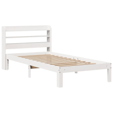 vidaXL fehér tömör fenyőfa ágykeret fejtámlával 90 x 200 cm (3306783) ágy és ágykellék