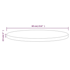 vidaXL fehér tömör fenyőfa asztallap Ø60 x 2,5 cm bútor
