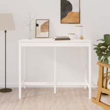 vidaXL fehér tömör fenyőfa bárasztal 140 x 80 x 110 cm bútor