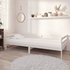vidaXL fehér tömör fenyőfa dívány fiókokkal 90 x 200 cm bútor