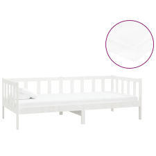 vidaXL fehér tömör fenyőfa dívány matraccal 90 x 200 cm (3083625) ágy és ágykellék