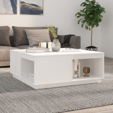 vidaXL fehér tömör fenyőfa dohányzóasztal 100 x 101 x 40,5 cm bútor