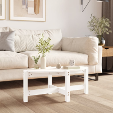 vidaXL fehér tömör fenyőfa dohányzóasztal 87 x 48 x 35 cm bútor
