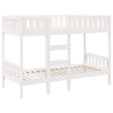 vidaXL fehér tömör fenyőfa emeletes ágy 80 x 200 cm (3308599) ágy és ágykellék