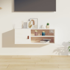 vidaXL fehér tömör fenyőfa faliszekrény 80 x 30 x 30 cm bútor