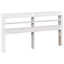 vidaXL fehér tömör fenyőfa fejtámla polcokkal 120 cm (850957) ágy és ágykellék