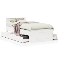 vidaXL fehér tömör fenyőfa fejtámlás ágykeret matrac nélkül 75x190 cm (3308790) ágy és ágykellék