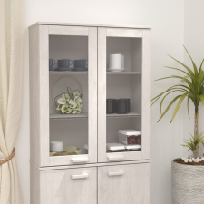 vidaXL fehér tömör fenyőfa felső elem magasszekrényhez 85x35x100 cm bútor