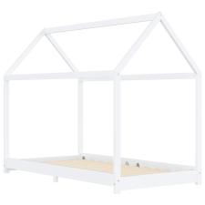 vidaXL fehér tömör fenyőfa gyerekágy-keret 90 x 200 cm (283351) gyermekbútor