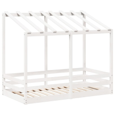 vidaXL fehér tömör fenyőfa gyerekágy tetővel 80 x 160 cm gyermekágy