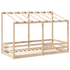 vidaXL fehér tömör fenyőfa gyerekágy tetővel 80 x 200 cm gyermekágy