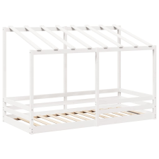 vidaXL fehér tömör fenyőfa gyerekágy tetővel 90 x 200 cm ágy és ágykellék