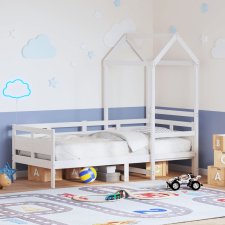 vidaXL fehér tömör fenyőfa kanapéágy tetővel 80 x 200 cm ágy és ágykellék