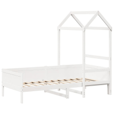vidaXL fehér tömör fenyőfa kanapéágy tetővel 90 x 190 cm ágy és ágykellék