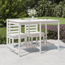 vidaXL fehér tömör fenyőfa kerti asztal 159,5 x 82,5 x 110 cm kerti bútor