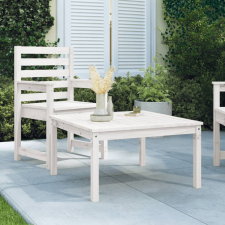 vidaXL fehér tömör fenyőfa kerti asztal 82,5x82,5x45 cm kerti bútor