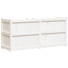 vidaXL fehér tömör fenyőfa kerti virágláda 150x50x70 cm (837490) kerti tárolás