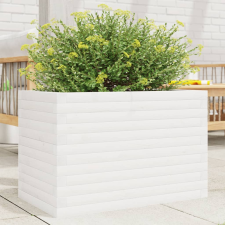 vidaXL fehér tömör fenyőfa kerti virágláda 70x40x46 cm kerti tárolás