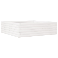 vidaXL fehér tömör fenyőfa kerti virágláda 80x80x23 cm kerti tárolás