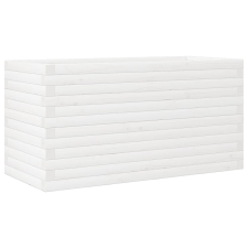 vidaXL fehér tömör fenyőfa kerti virágláda 90x40x46 cm kerti tárolás