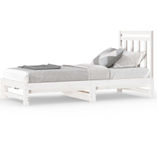 vidaXL fehér tömör fenyőfa kihúzható kanapéágy 2 x (90 x 200) cm (3108348) ágy és ágykellék