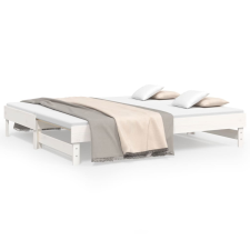 vidaXL fehér tömör fenyőfa kihúzható kanapéágy 2x(75x190) cm (823395) ágy és ágykellék