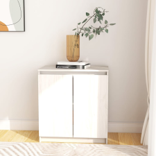 vidaXL Fehér tömör fenyőfa kisszekrény 60x36x65 cm bútor