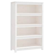 vidaXL fehér tömör fenyőfa könyvszekrény 80x35x126 cm (821685) bútor
