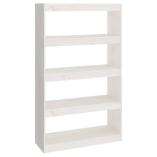 vidaXL fehér tömör fenyőfa könyvszekrény/térelválasztó 80x30x135,5 cm (808194) bútor