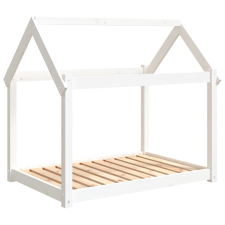 vidaXL fehér tömör fenyőfa kutyaágy 101x70x90 cm (822213) szállítóbox, fekhely kutyáknak