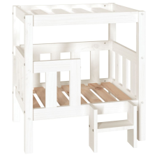 vidaXL fehér tömör fenyőfa kutyaágy 65,5x43x70 cm (822373) szállítóbox, fekhely kutyáknak