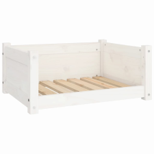 vidaXL fehér tömör fenyőfa kutyaágy 65,5x50,5x28 cm (821448) szállítóbox, fekhely kutyáknak
