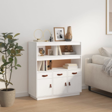 vidaXL fehér tömör fenyőfa magasszekrény 100 x 40 x 108,5 cm bútor