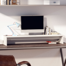 vidaXL fehér tömör fenyőfa monitorállvány 100 x 27 x 15 cm bútor