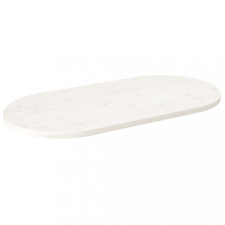 vidaXL fehér tömör fenyőfa ovális asztallap 100x50x2,5 cm bútor