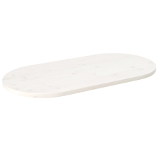 vidaXL fehér tömör fenyőfa ovális asztallap 90x45x2,5 cm bútor