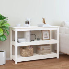 vidaXL fehér tömör fenyőfa tálalóasztal 110x40x74 cm bútor