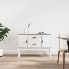 vidaXL fehér tömör fenyőfa tálalószekrény 110 x 40 x 78 cm bútor