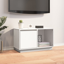 vidaXL fehér tömör fenyőfa TV-szekrény 74 x 35 x 44 cm bútor