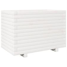 vidaXL fehér tömör fenyőfa virágláda 70 x 40 x 49,5 cm kerti tárolás
