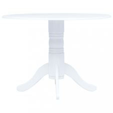 vidaXL Fehér tömör gumifa étkezőasztal 106 cm bútor