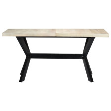 vidaXL fehér tömör mangófa étkezőasztal 160 x 80 x 75 cm (247434) bútor