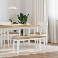 vidaXL fehér tömörfa gumiból pad 110 cm bútor