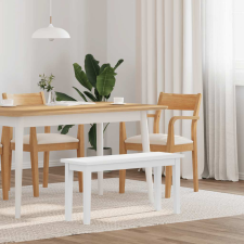 vidaXL fehér tömörfa gumiból pad 90 cm bútor
