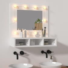 vidaXL fehér tükrös szekrény LED-ekkel 60 x 31,5 x 62 cm fürdőszoba bútor